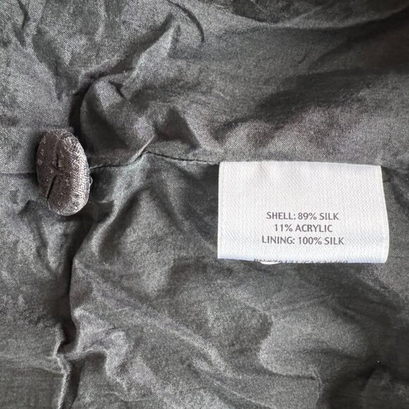 Eileen Fisher Eclipse Jacquard Silk Jacket Women's Size Small Artsy Lagenlook - Picture 10 of 12